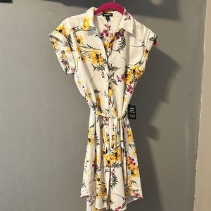 Express collared dress floral xxs